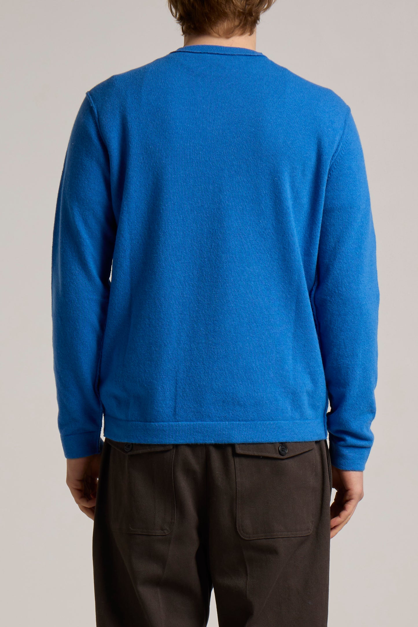 WOOL&CO – WOOL CREW NECK SWEATER WITH TUBULAR FINISHING
