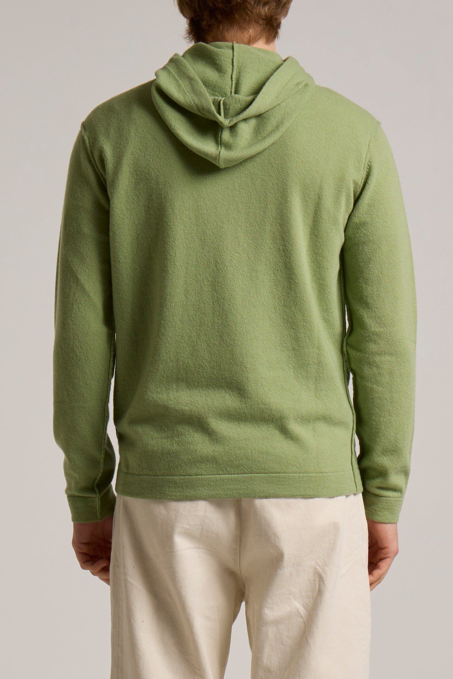 WOOL&CO – WOOL HOODED SWEATER WITH TUBOLAR FINISHING