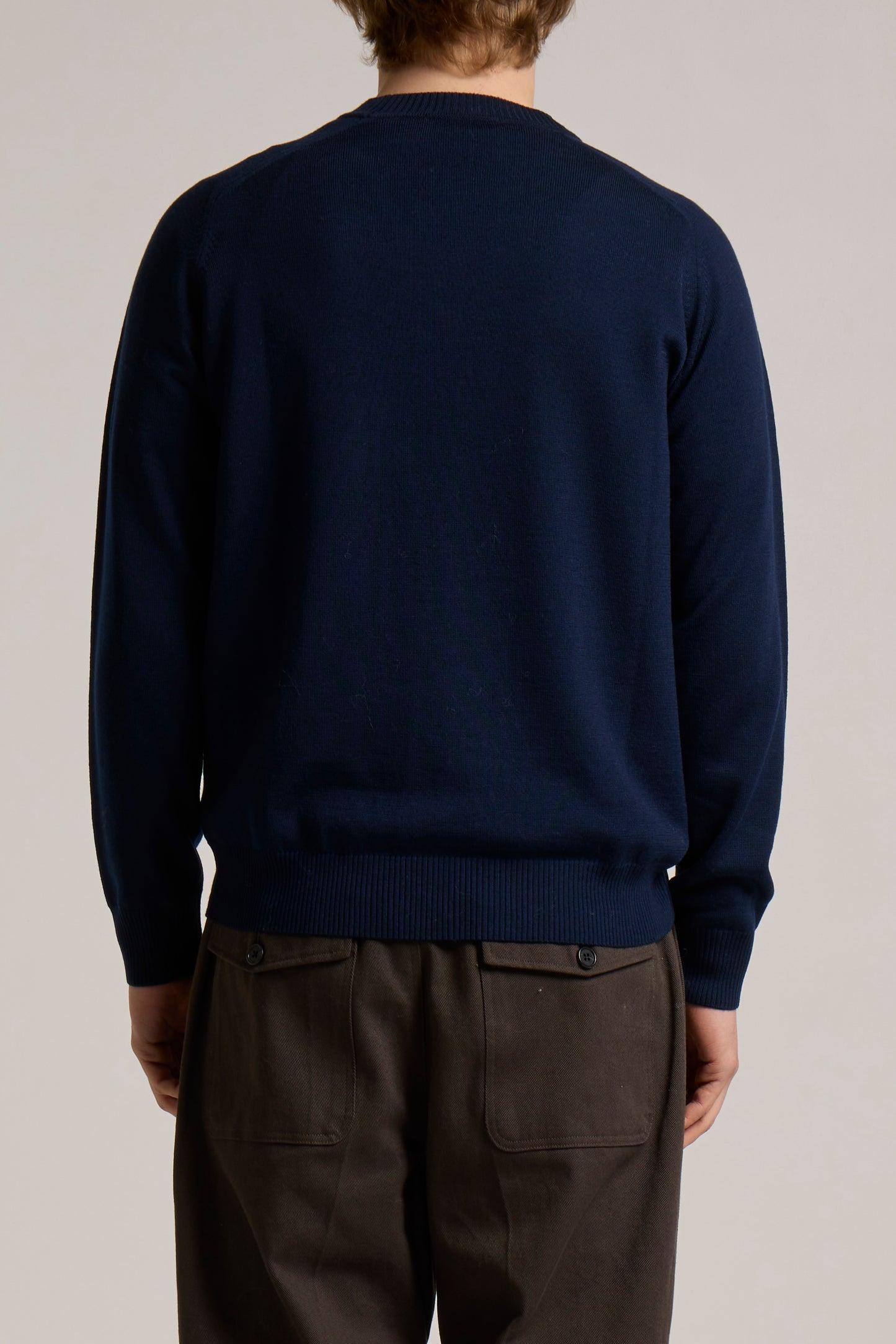 WOOL&CO – SINGLE JERSEY SADDLE SLEEVES CREW NECK SWEATER