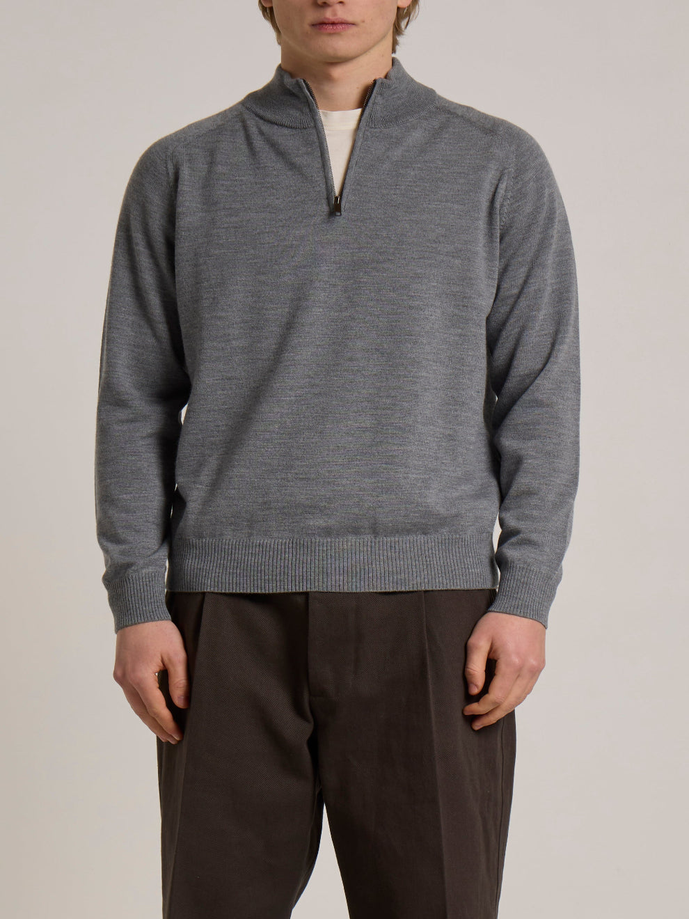 WOOL&CO – EXTRAFINE MERINO WOOL HALF NECK SWEATER