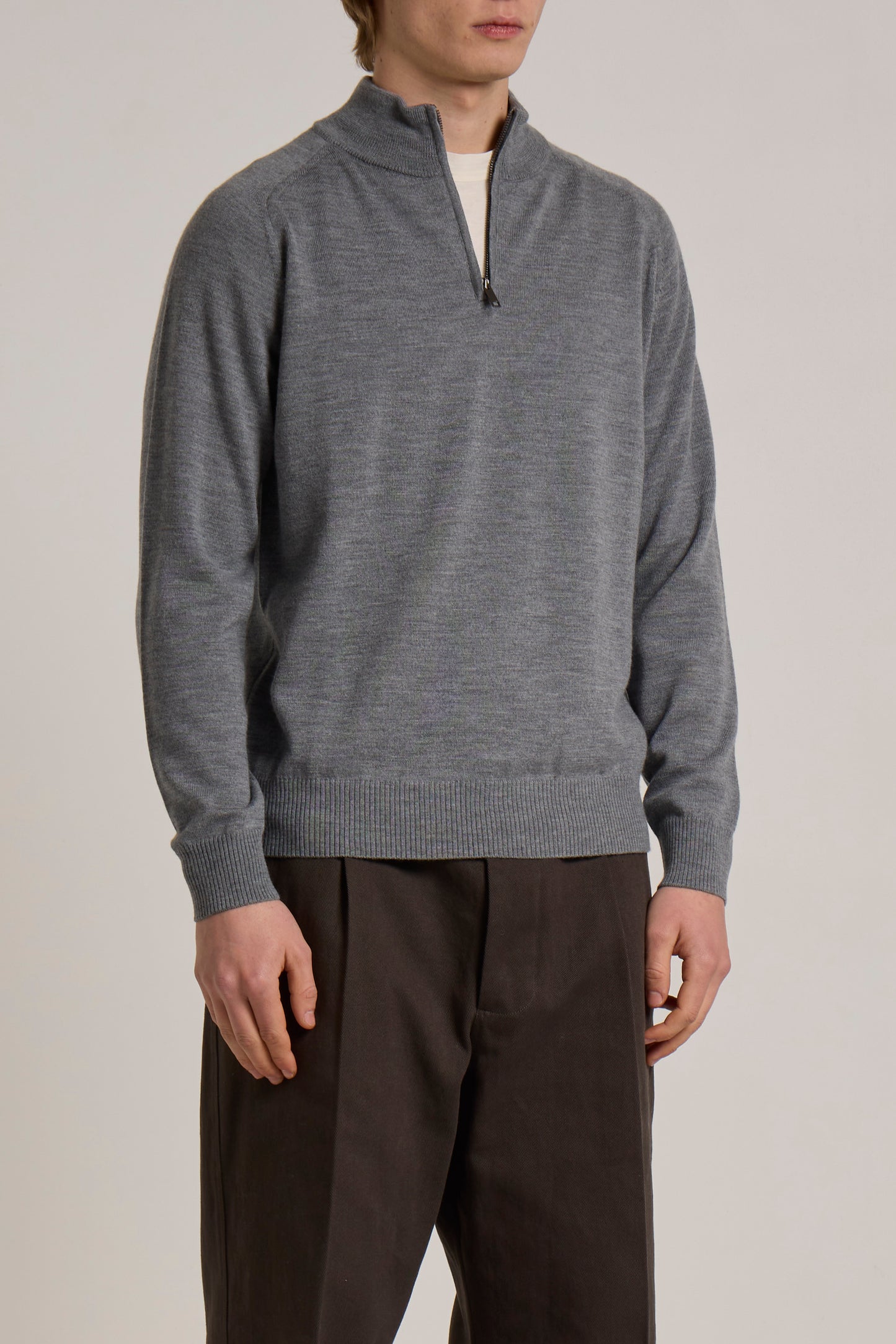 WOOL&CO – EXTRAFINE MERINO WOOL HALF NECK SWEATER