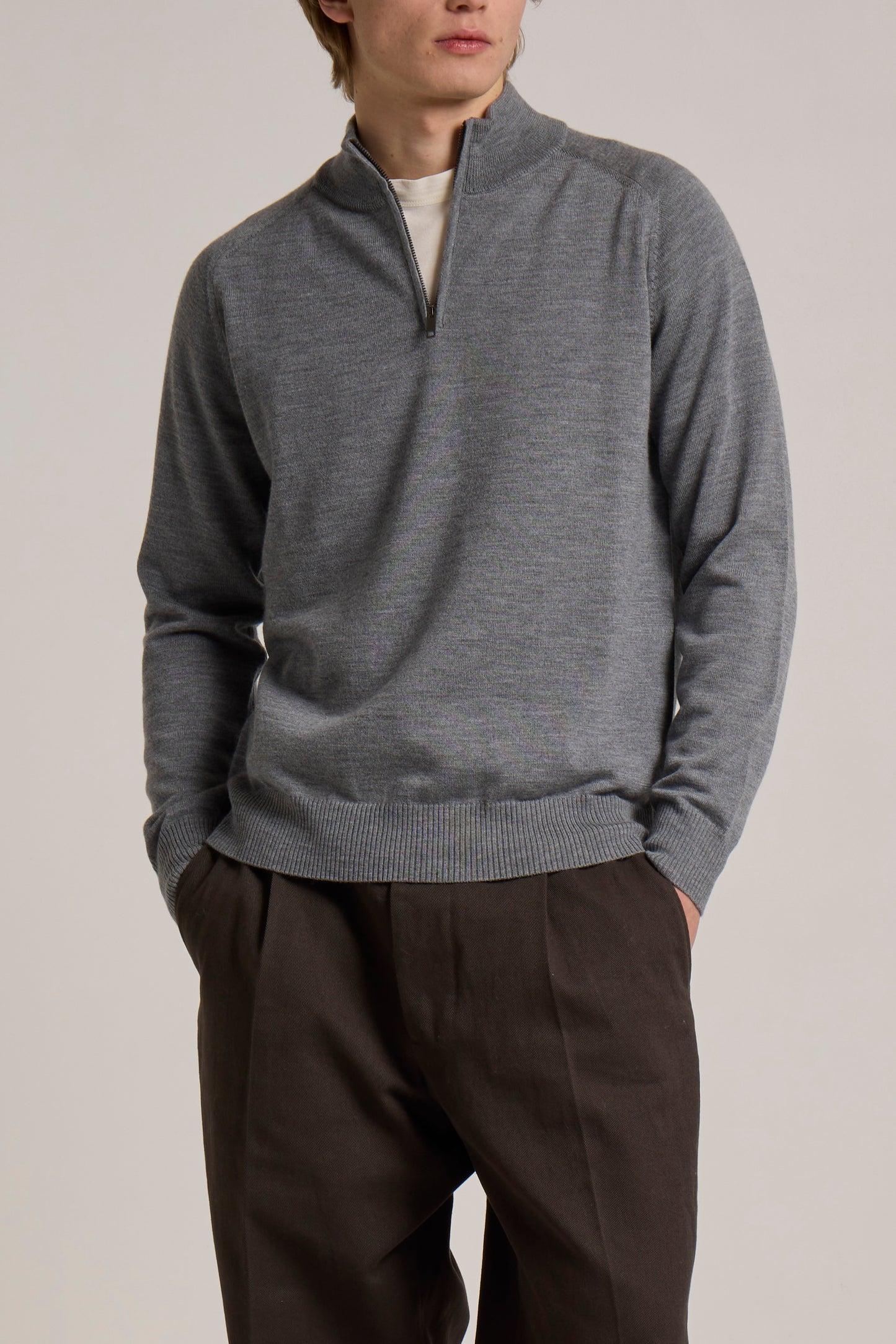 WOOL&CO – EXTRAFINE MERINO WOOL HALF NECK SWEATER