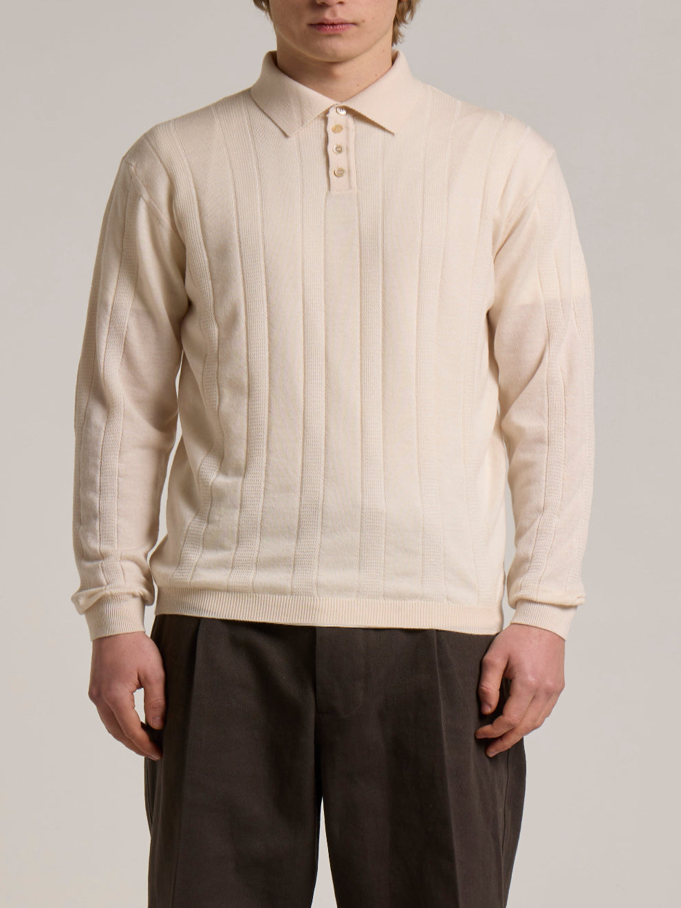 WOOL&CO – THIN EXTRAFINE MERINO WOOL POLO NECK SWEATER