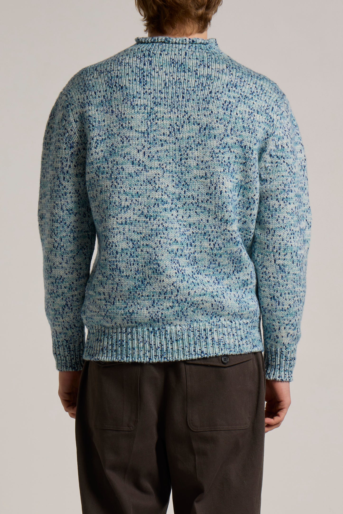 WOOL&CO – MERINO WOOL CHUNCKY SINGLE JERSEY CREW NECK SWEATER