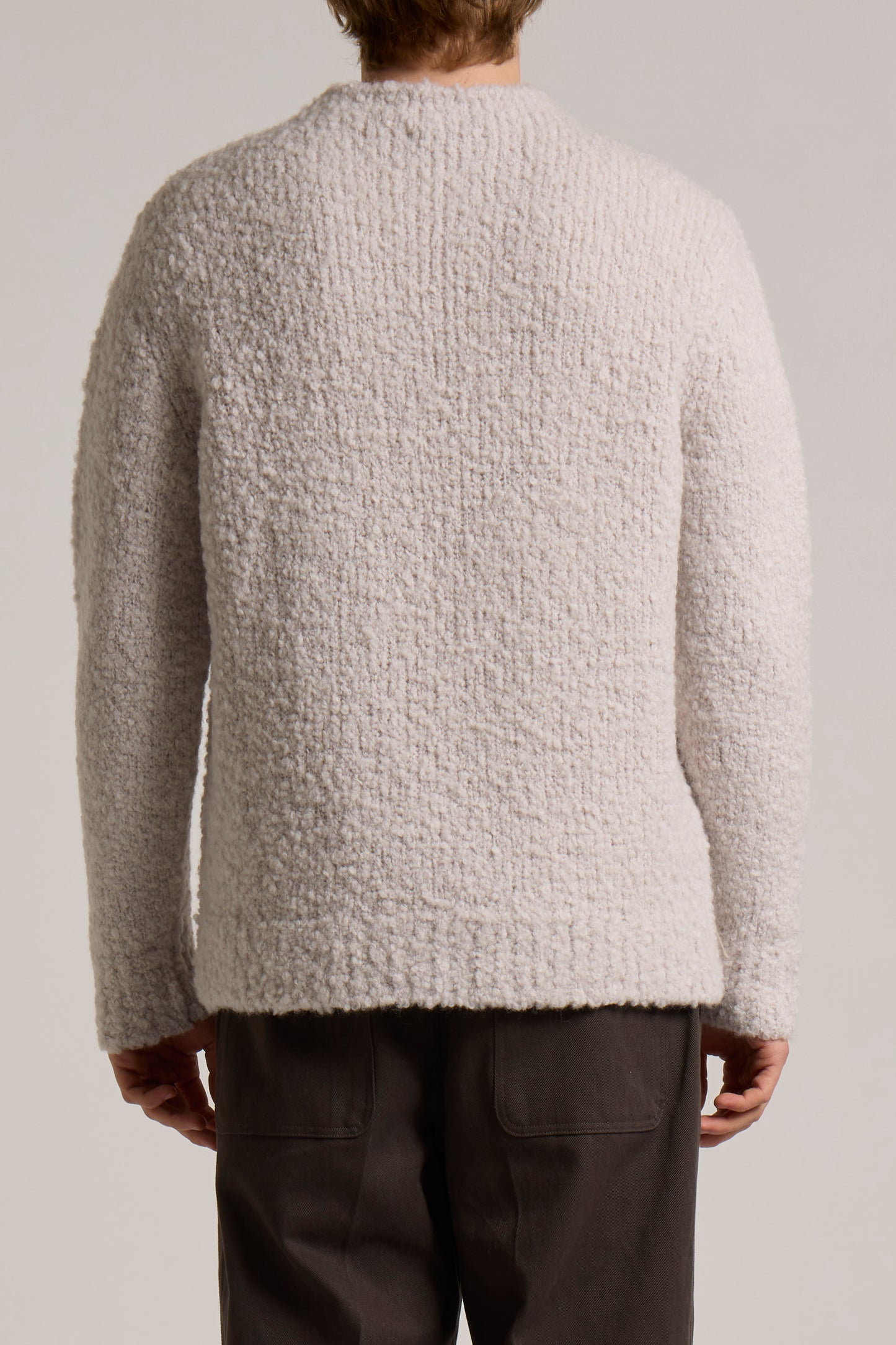 WOOL&CO – MERINO BOUCLÉ CREW NECK SWEATER