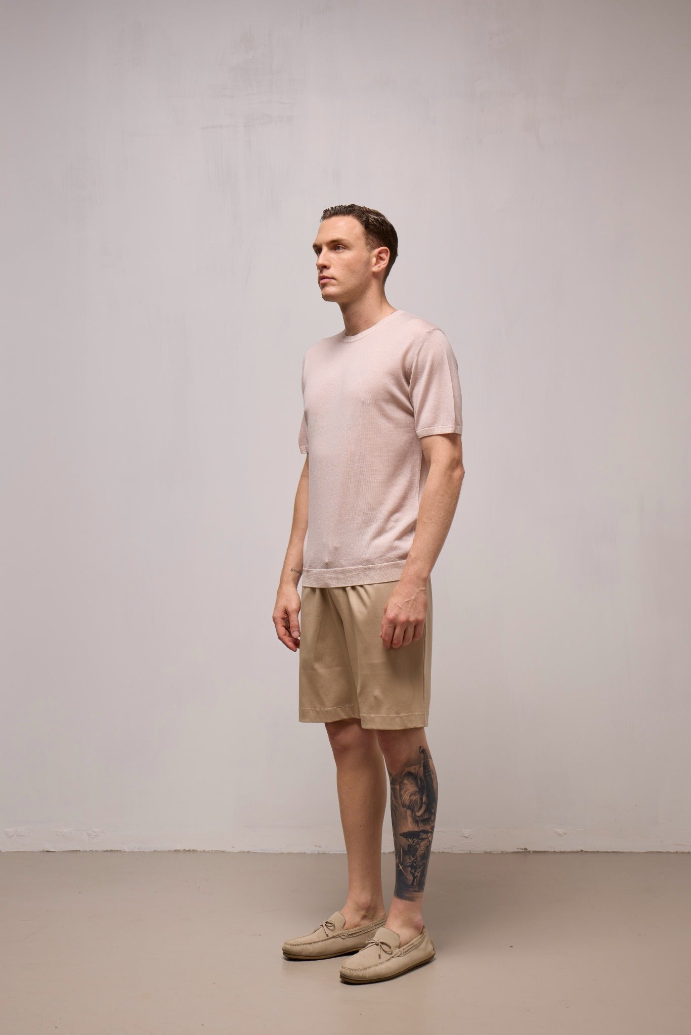 WOOL&CO – MERINO WOOL SHORT SLEEVES CREWNECK SWEATER