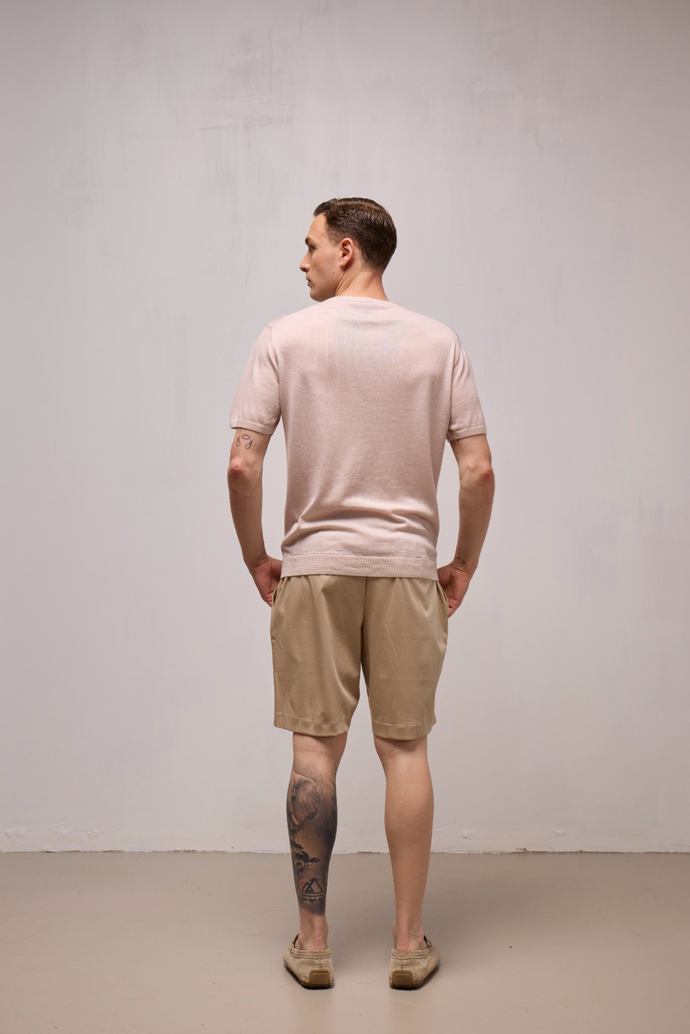 WOOL&CO – MERINO WOOL SHORT SLEEVES CREWNECK SWEATER