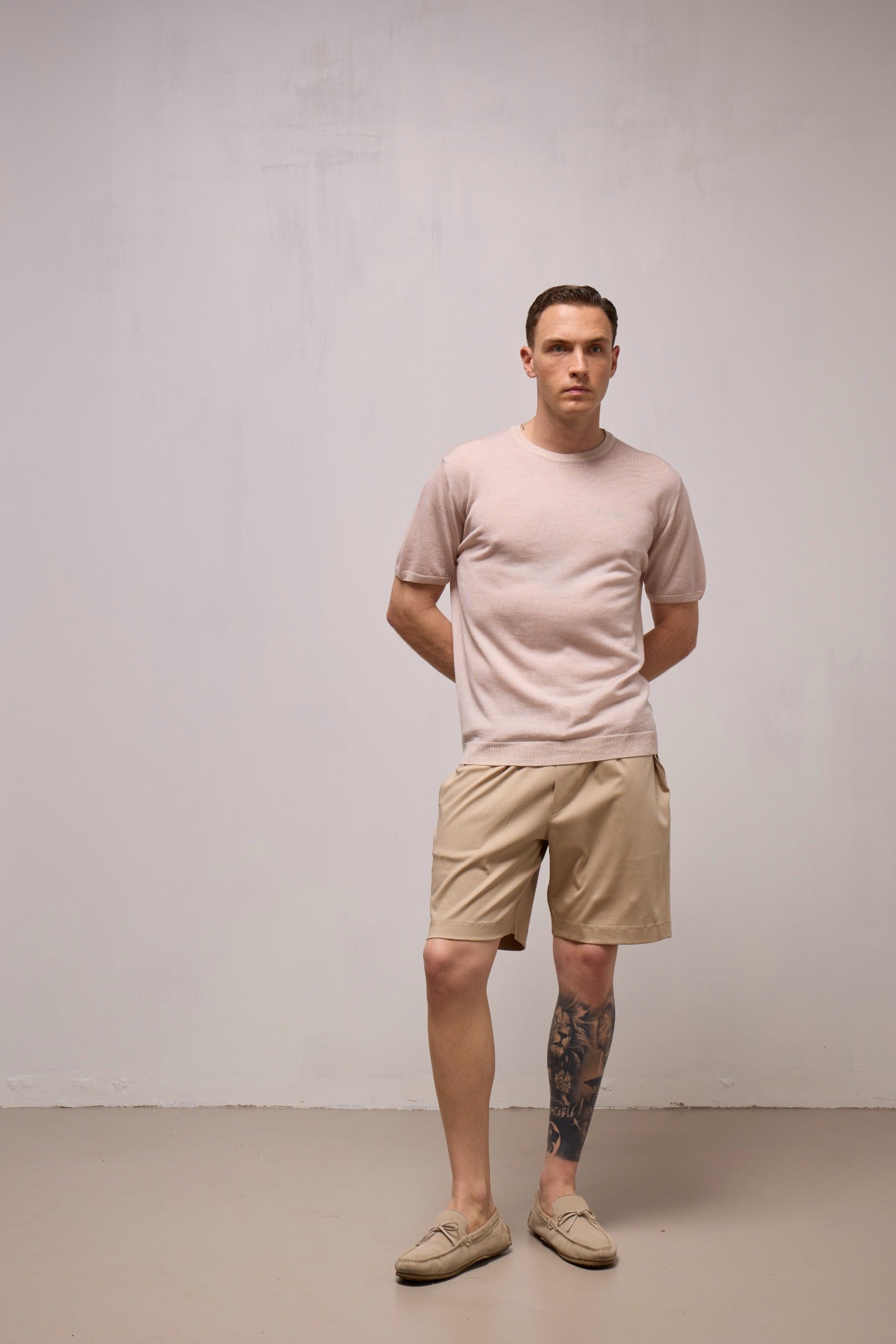 WOOL&CO – MERINO WOOL SHORT SLEEVES CREWNECK SWEATER