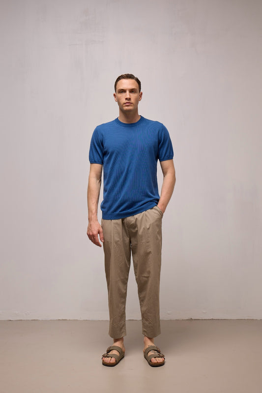 WOOL&CO – SHORT SLEEVES CREWNECK SWEATER