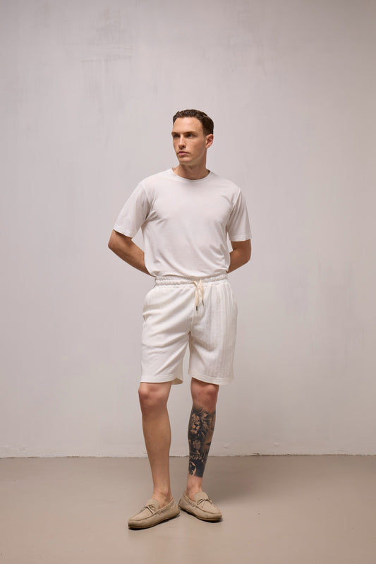 WOOL&CO – COTTON RIBBED JERSEY SHORTS