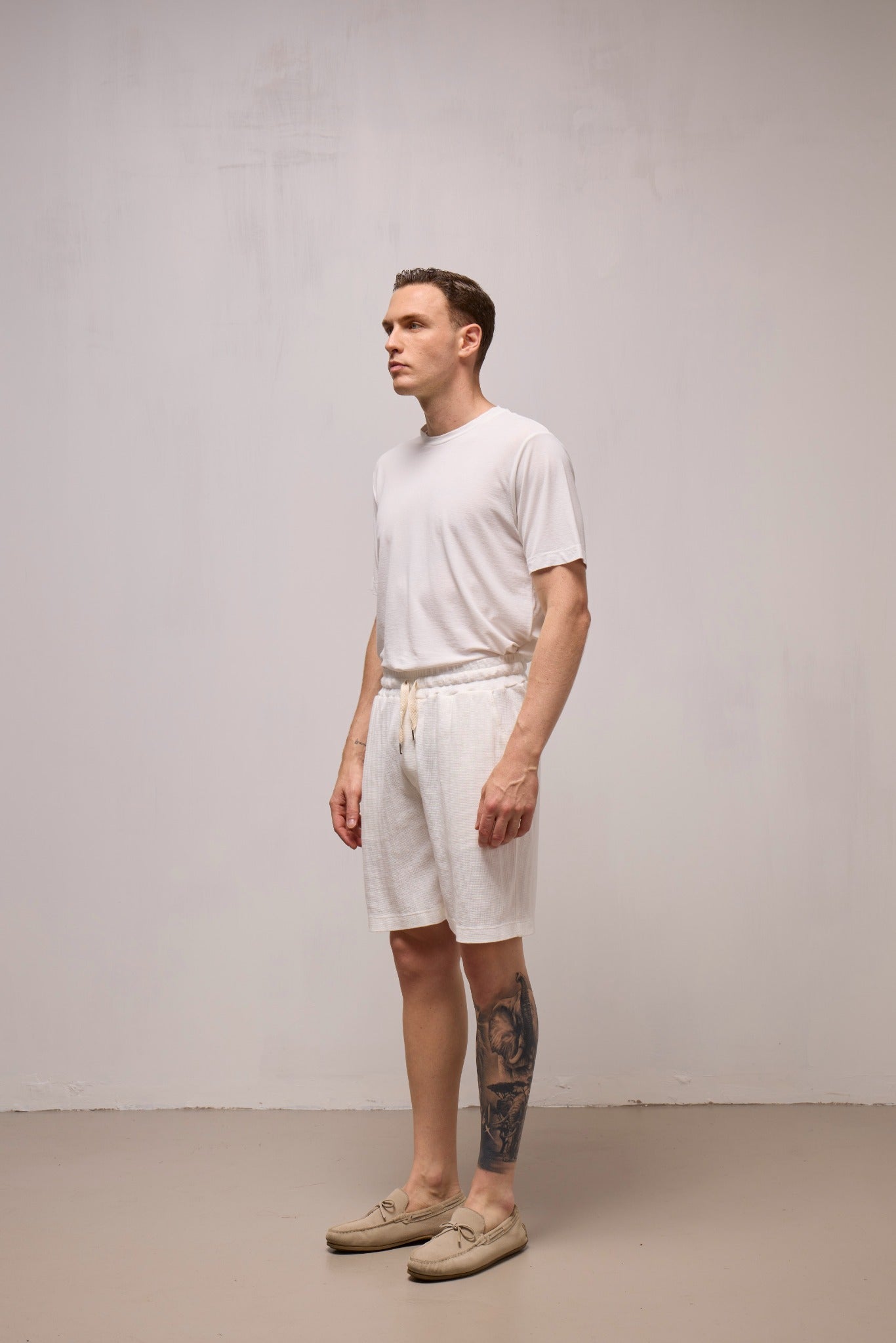 WOOL&CO – COTTON RIBBED JERSEY SHORTS