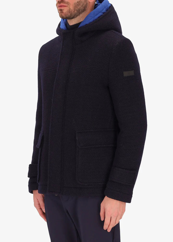 DISTRETTO 12 – WOOL PIQUET JACKET BLASIUS WITH HOODED