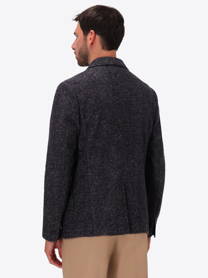 DISTRETTO 12 – WOOL-BLEND HERRINGBONE JACKET DONATELLO