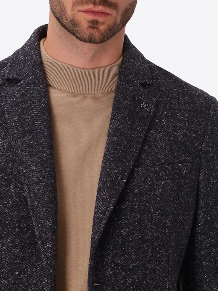 DISTRETTO 12 – WOOL-BLEND HERRINGBONE JACKET DONATELLO