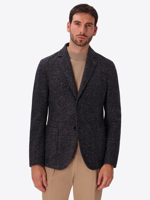 DISTRETTO 12 – WOOL-BLEND HERRINGBONE JACKET DONATELLO
