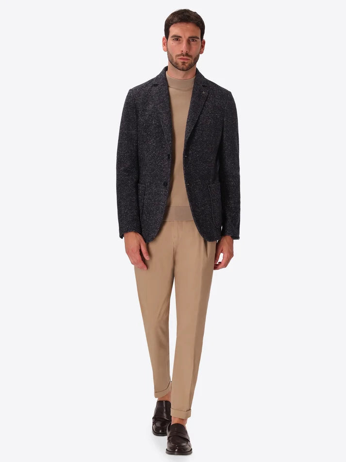 DISTRETTO 12 – WOOL-BLEND HERRINGBONE JACKET DONATELLO