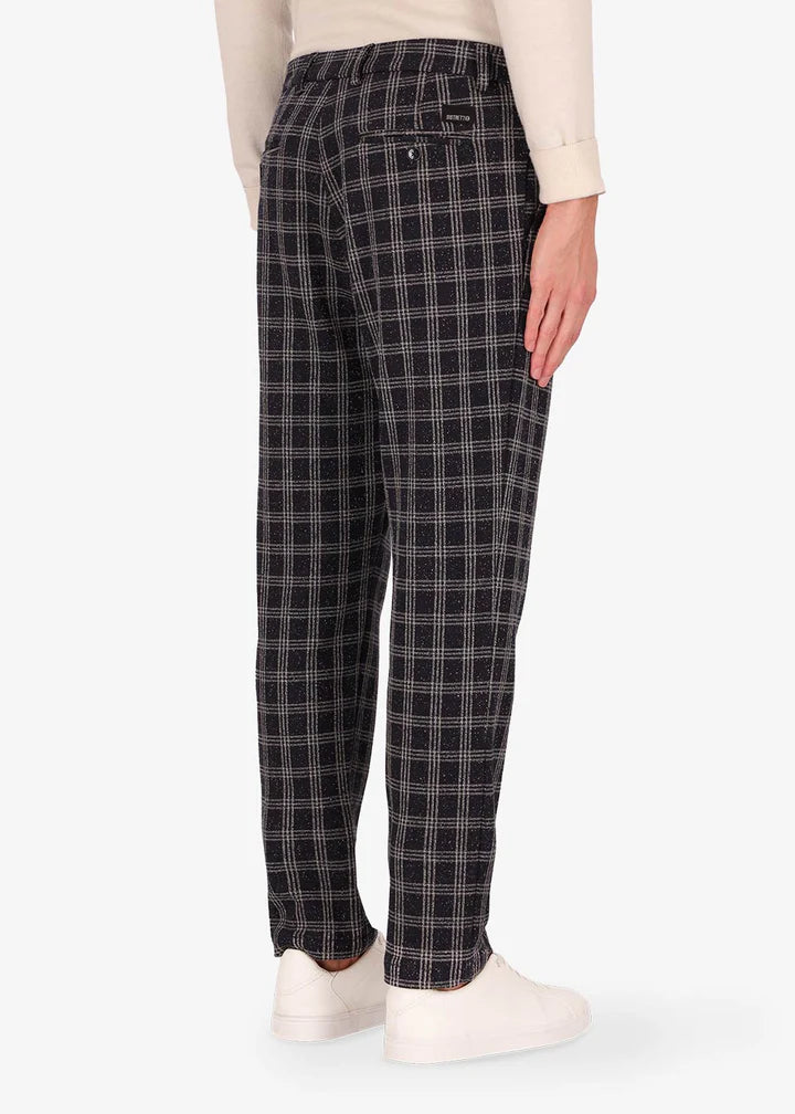 DISRETTO 12 – YORK ATELIER TROUSERS STRETCH JERSEY 3D CHECKED EFFECT