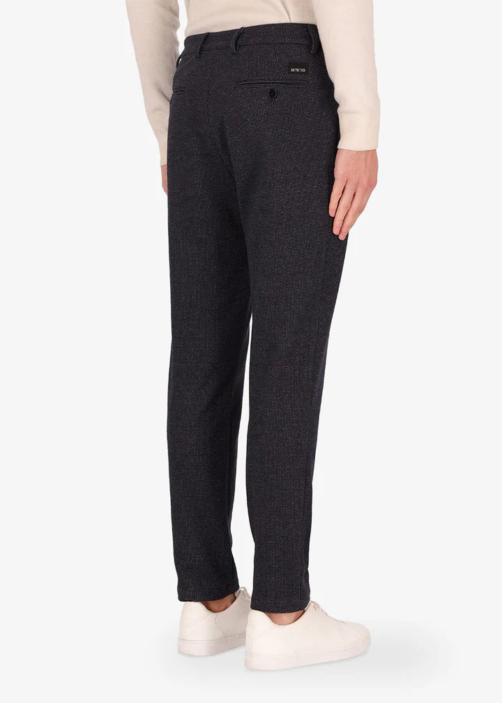 DISTRETTO 12 – YORK CLOU’ TROUSERS IN STRETCH JERSEY FABRIC WITH BOUCLÉ EFFECT