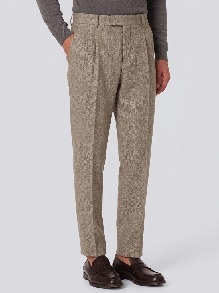 ROBERTO PEPE LUXURY – MICRO DOT WOOL TROUSERS