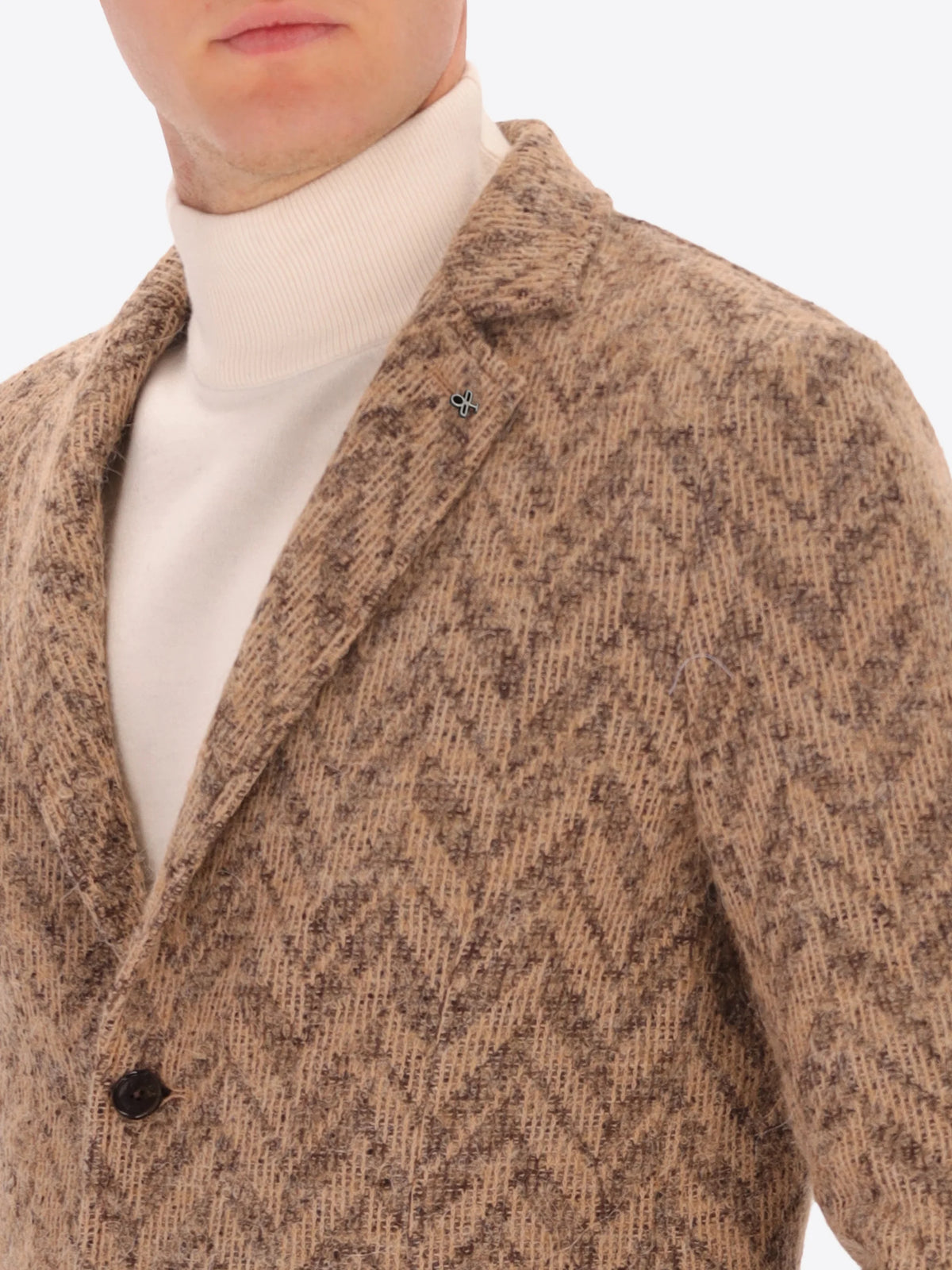 DISTRETTO 12 – KNIT JACKET ABBEY WITH HERRINGBONE PATTERN