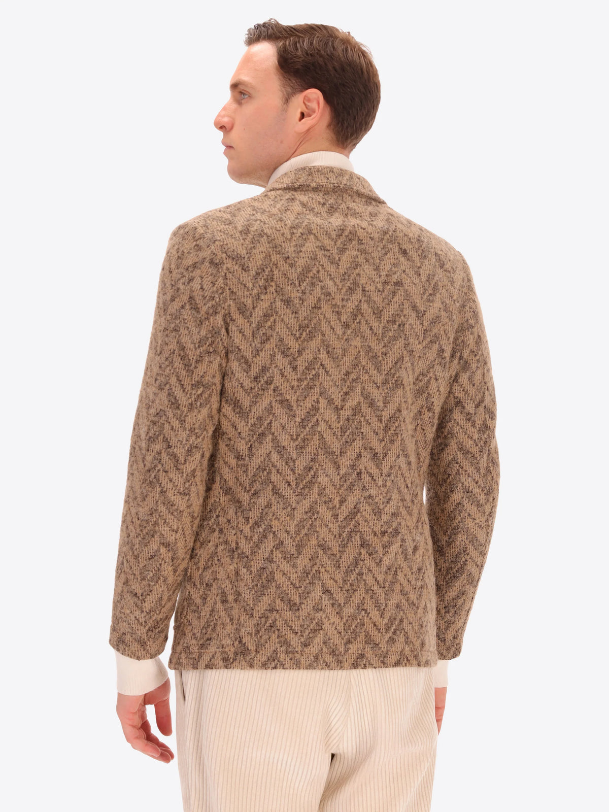 DISTRETTO 12 – KNIT JACKET ABBEY WITH HERRINGBONE PATTERN