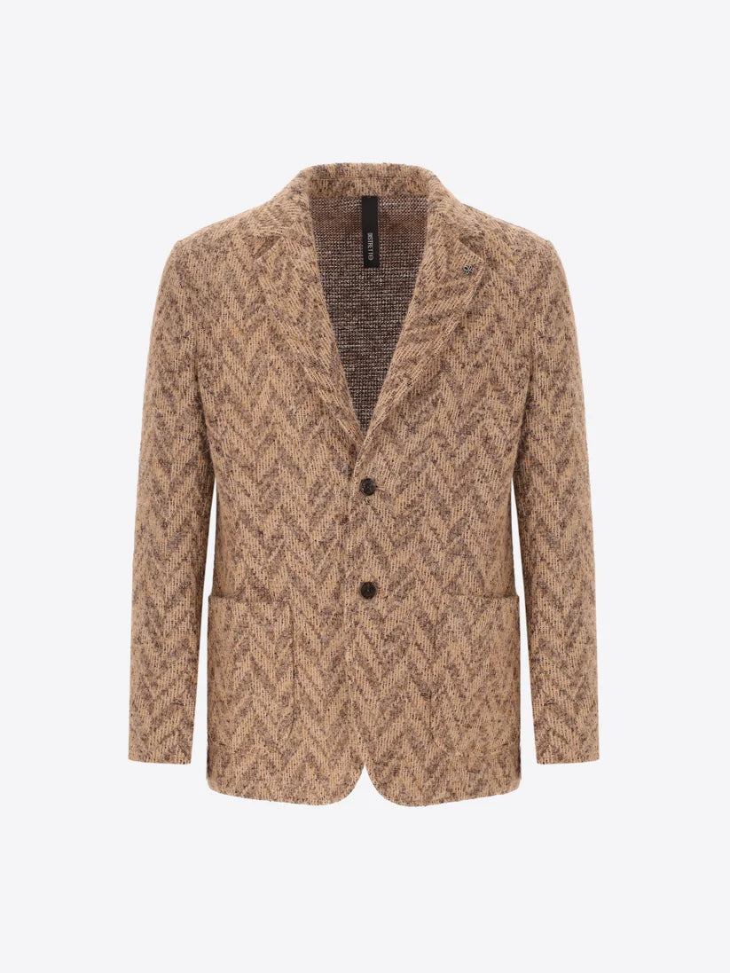 DISTRETTO 12 – KNIT JACKET ABBEY WITH HERRINGBONE PATTERN