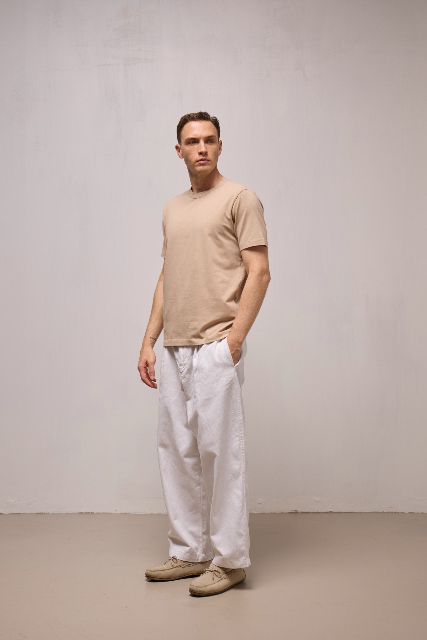 WOOL&CO – COTTON JERSEY SHORT SLEEVES CREWNECK T-SHIRT