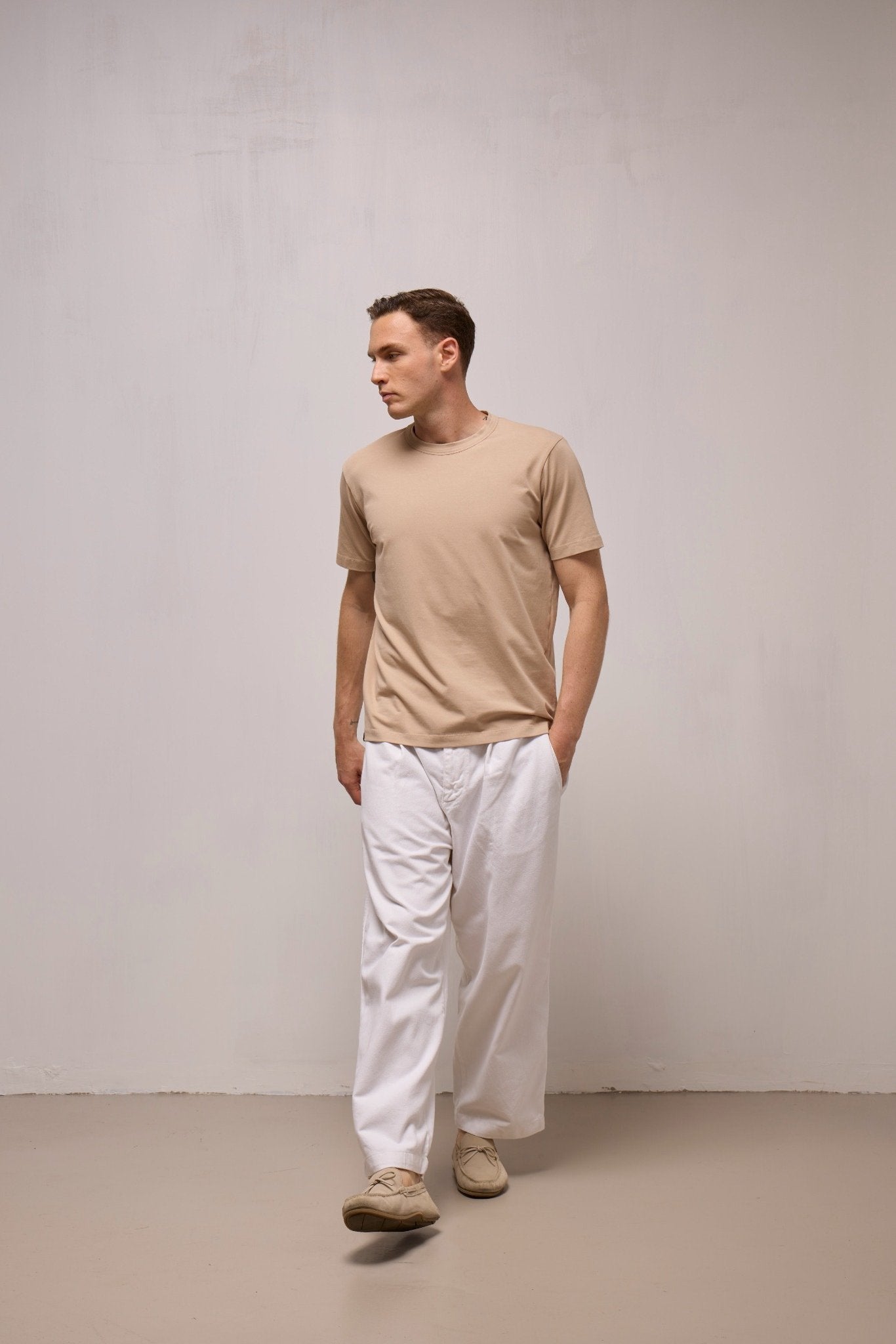 WOOL&CO – COTTON JERSEY SHORT SLEEVES CREWNECK T-SHIRT