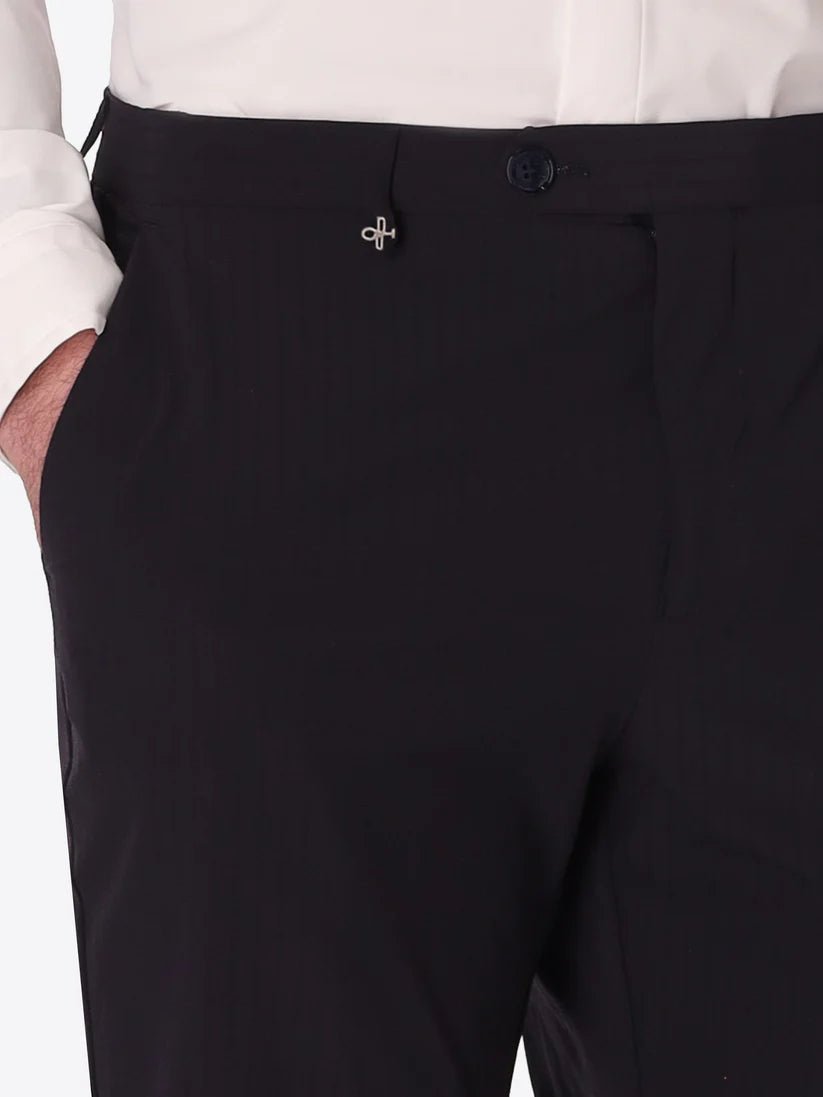 DISTRETTO12 – STRIPED SUPER-COMFORT TAILORING TROUSERS CARRUBO