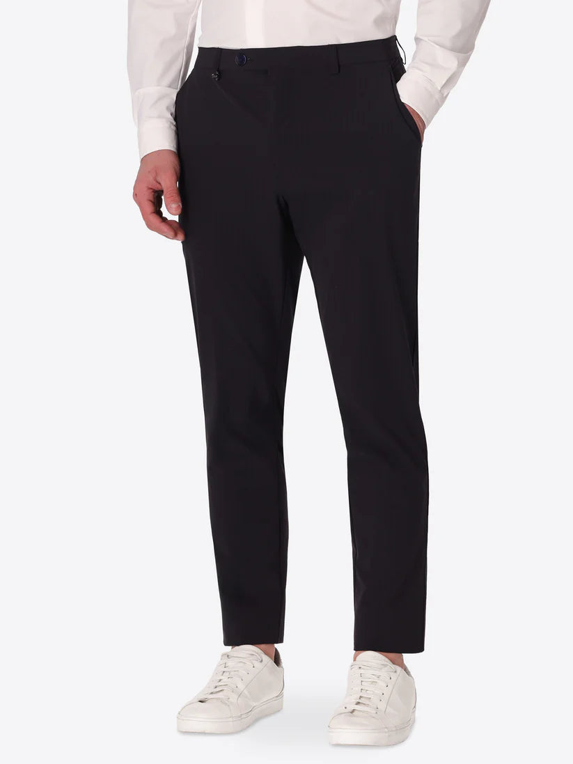 DISTRETTO12 – STRIPED SUPER-COMFORT TAILORING TROUSERS CARRUBO