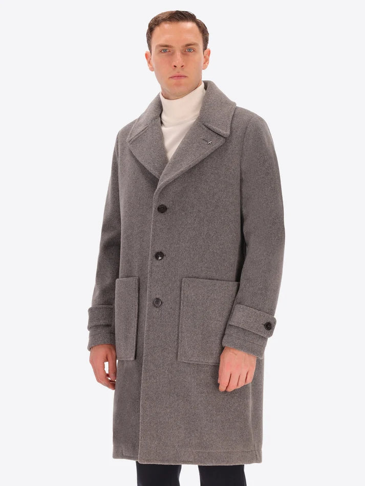 DISTRETTO 12 - WOOL-BLEND OVERSIZED COAT MANCHESTER