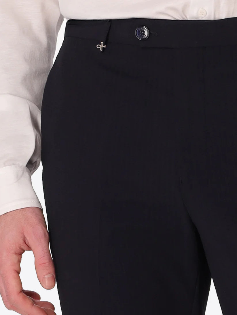 DISTRETTO 12 – TAILORING TROUSERS FIRENZE IN SUPER-COMFORT EMBOSSED STRIPED FABRIC