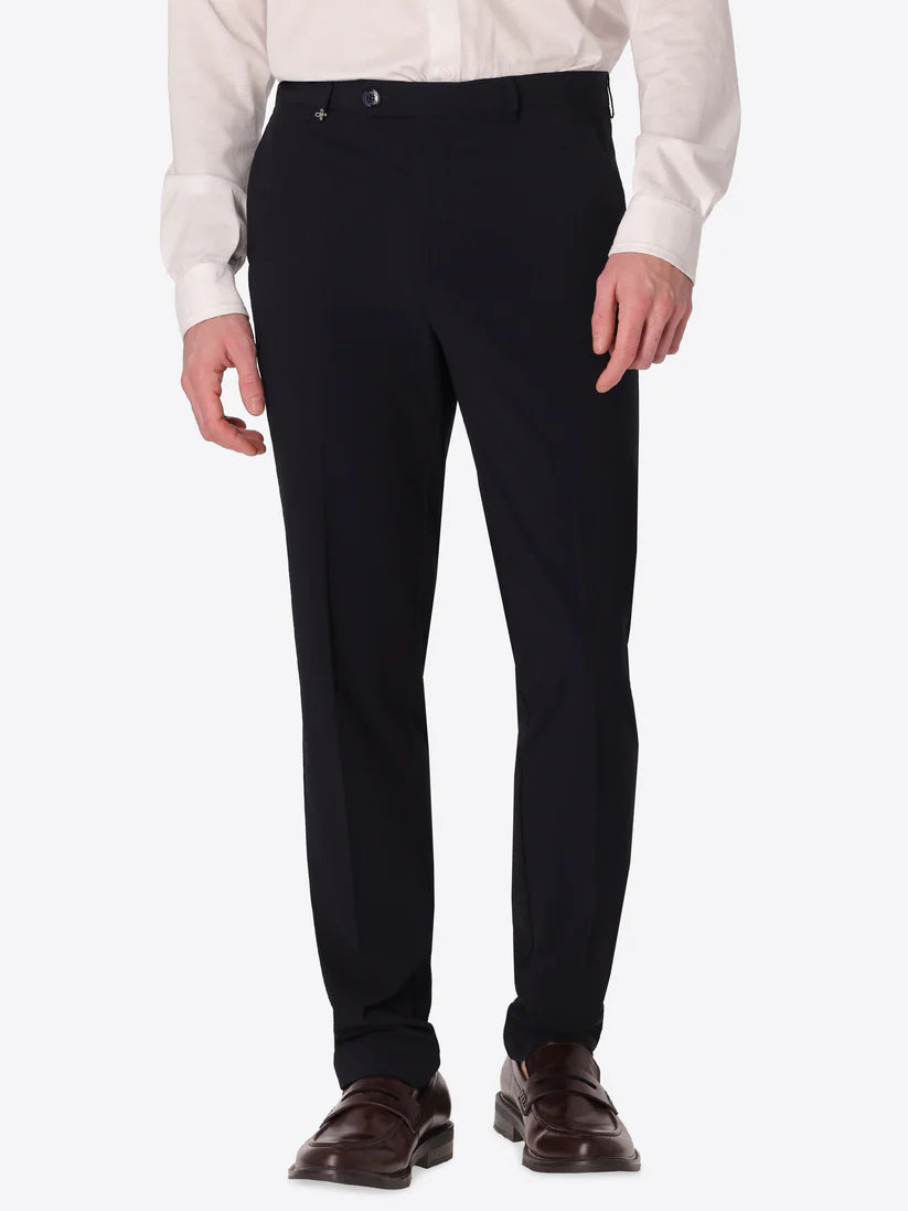 DISTRETTO 12 – TAILORING TROUSERS FIRENZE IN SUPER-COMFORT EMBOSSED STRIPED FABRIC