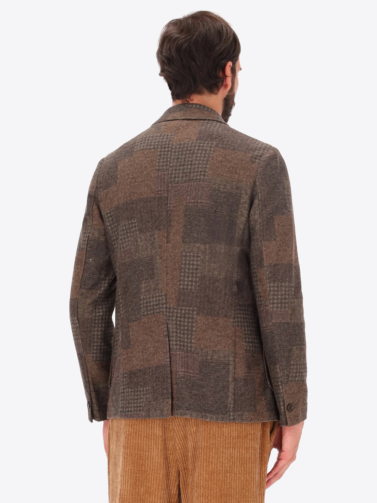 DISTRETTO 12 – WOOL BLEND PATCHWORK CHECK JACKET CHESTER